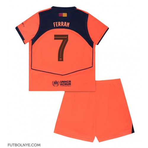 Camiseta Barcelona Ferran Torres #7 Tercera Equipación para niños 2025-26 manga corta (+ pantalones cortos)